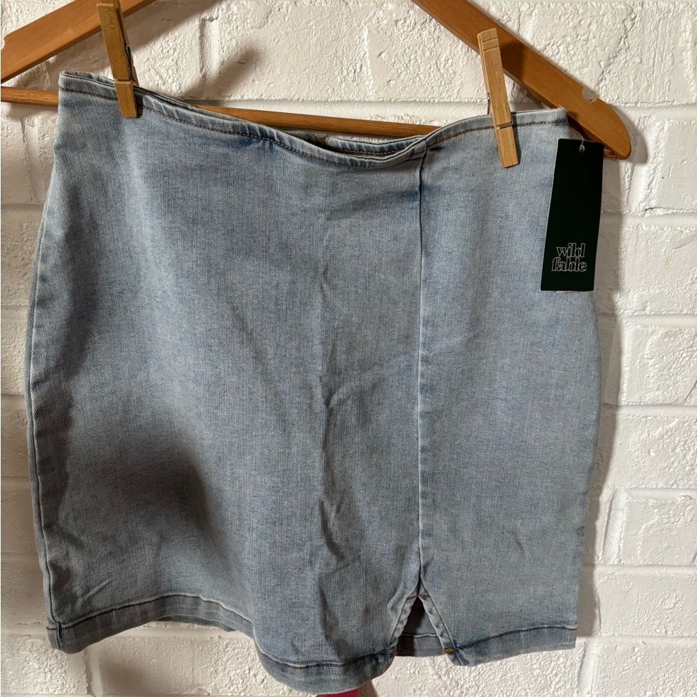 Wild Fable Sky Blue Denim Skirt